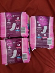 Poise regular Pads 2 packs and long pads x1