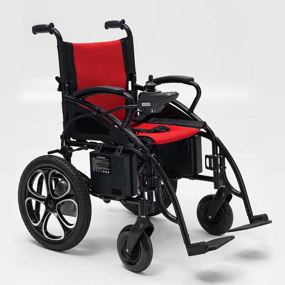 All Terrain Electric Wheelchair Heavy Duty Foldable Wheelchairs 330lb Capacity