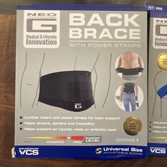 Neo G Shoulder Support Brace Universal + Back Brace w/ Power Straps