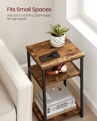 Vasagle Side Table Small End Table Tall Nightstand For Living Room Bedroom