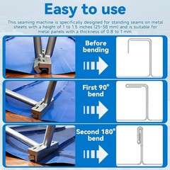 2-in-1 Heavy Duty Hand Seamers – Leak-Proof Metal Bending Roofing Hand Seamers