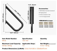 18.9″ Wall Mounted Railing