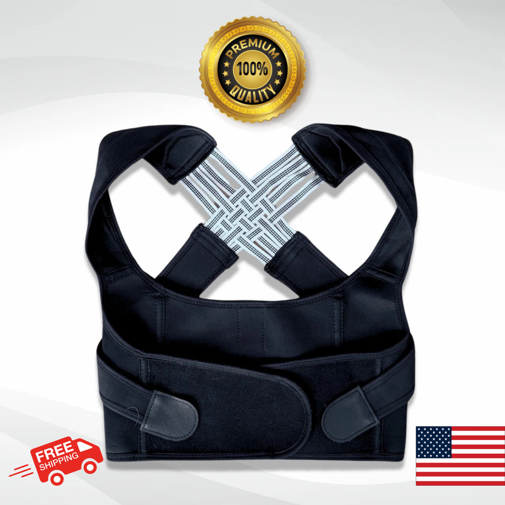 Adjustable Posture Corrector Shoulder Brace – Back & Neck Support for Men Women