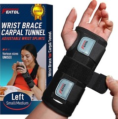 Wrist Brace for Carpal Tunnel – Aluminum Palmer Stay – Fixed Plastic Splints