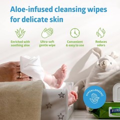 Fitright Personal Cleansing Wipes with Aloe (8X10 Inch) | 600 Pieces Moisturi…