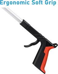 Grabber Reacher Tool, Orange, 32″, Foldable | 360° Rotating Head, Wide Jaw, Ligh
