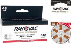 Proline Advanced Hearing Aid Batteries 312 | 48 Count | Longest Lasting & Chi…