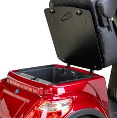 Red Bespoke Legacy 3 Wheel Scooter 400 lb capacity 15 mph max /charge Heavy Duty