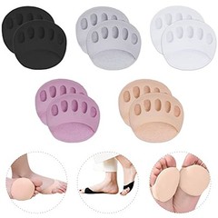 Ball of Foot Cushions Honeycomb Fabric 5 Pairs-(black-beige-white-purple-gray)