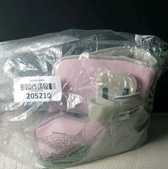 Brace Direct orthopedic fracture walking boot, featuring pink M