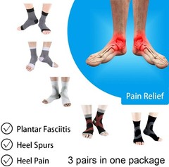Plantar Fasciitis Socks w/Arch Support, Medical Grade Compression Foot Sleeve XL