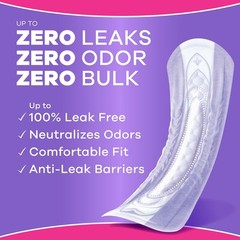 Always Discreet Incontinence Pads Women Maximum Long 64 Count New Sealed