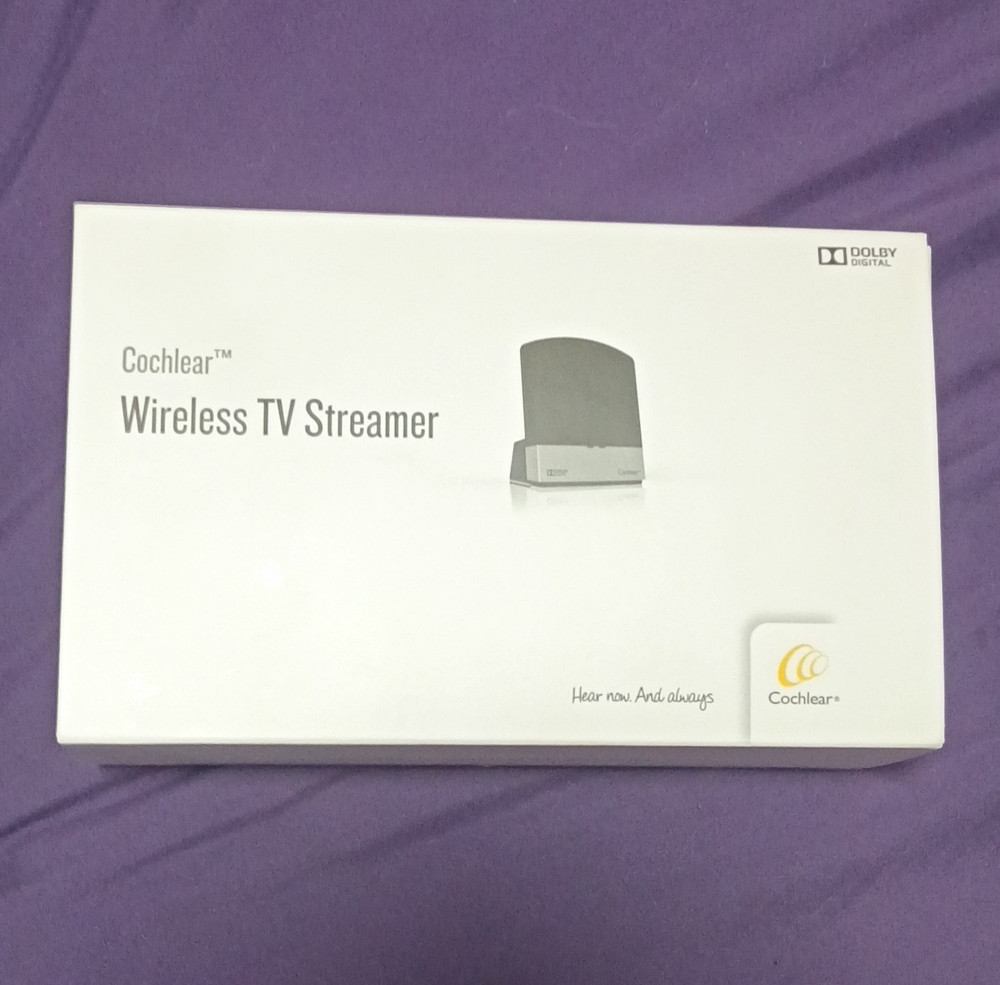 Cochlear Wireless TV Streamer New Never Used Gray Plastic Hearing Aid Accessory