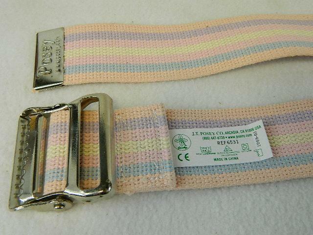 POSEY Pink/Blue #6556 Medical Lift Transfer Belt Strap 53-1/2″ x 2″ Exc Preowned