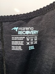 Marena Recovery Compression Reinforced Girdle Layered Panel Tummy Tuck Black 2XL
