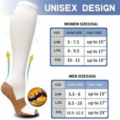 (6 Pairs) Copper Compression Socks 20-30mmHg Graduated Support Mens Womens S-XXL