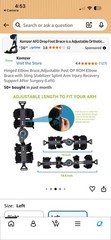 Hinged Elbow Brace Adjustable Post OP ROM Elbow Brace W/Sling Stabilizer (Left)
