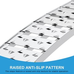 2PCS 7.5FT Heavy Duty Aluminum Loading Ramp for Pickup Truck Bed 1500LB Capacity