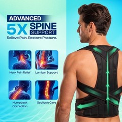 Adjustable Posture Corrector Back Brace for Men & – Upper Back & Shoulder Bre…