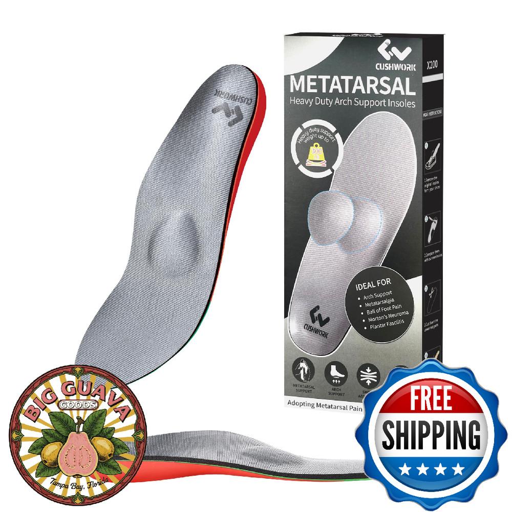 Cushwork Morton’s Neuroma Shoe Inserts for Metatarsalgia, Ball of Foot Pain, Pla