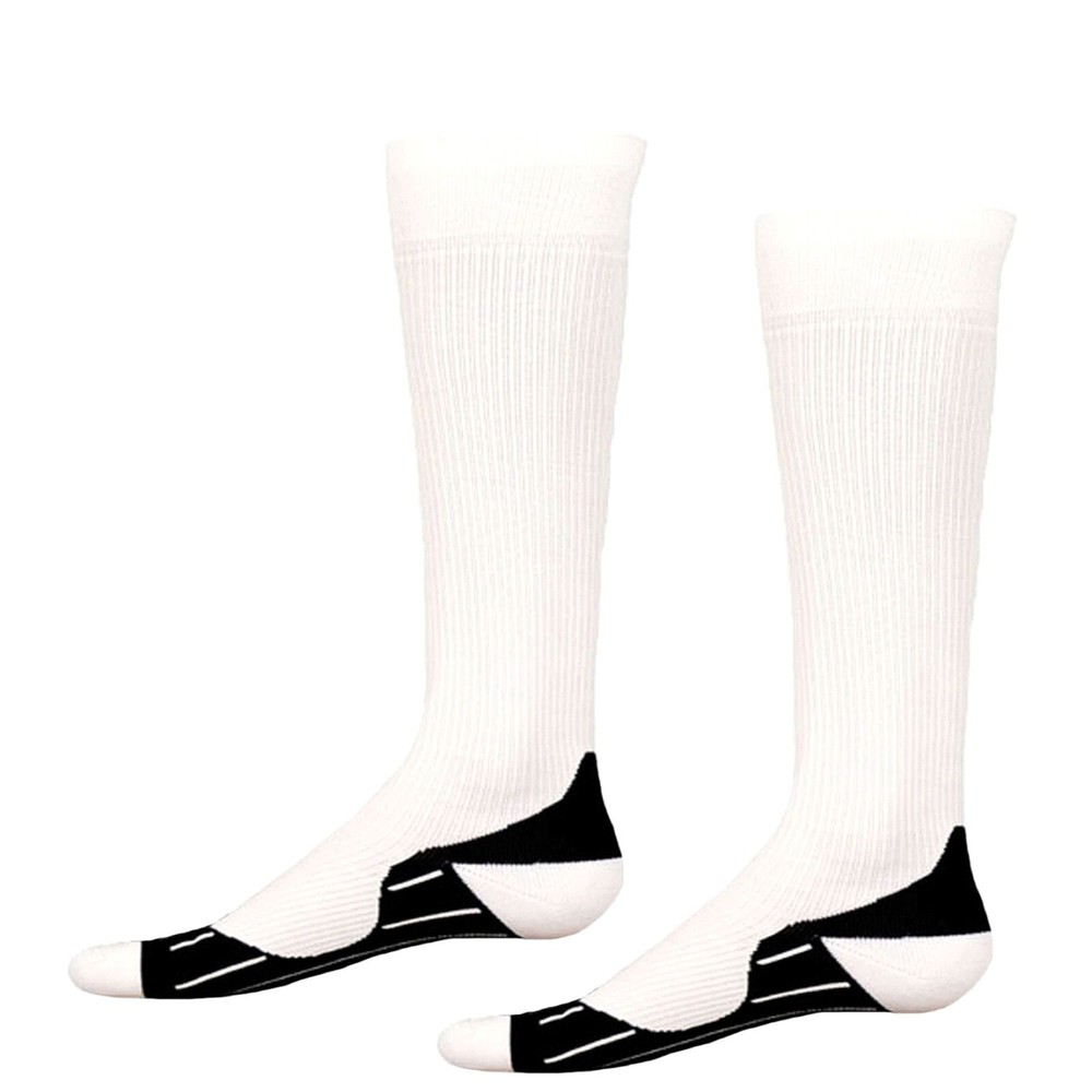 Red Lion Unisex White with Black Soles Compression Socks Size Large NWT
