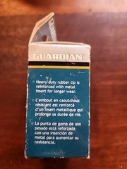 Heavy Duty Rubber Tip Reinforced With Metal Insert.