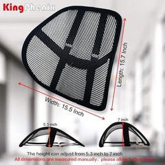 Adjustable Lumbar Support 2 Pack – Medium Soft Mesh Cushions for Office & Car
