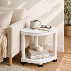 Shower Foot Rest 16in HIPS Shower Stool Waterproof Corner Storage Shelf White