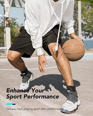 Adjustable Quick Lace Up Ankle Brace with Removable Splints for Injury Recovery,