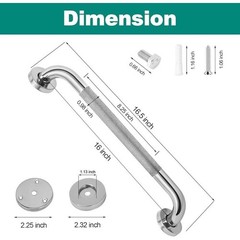 Stainless Steel Shower Grab Bar Anti-Slip Bathroom Handle Safety Support New