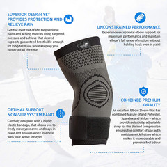 Elbow Brace with Strap 2 Pack, Adjustable Compression Sleeves for Tennis & Golf
