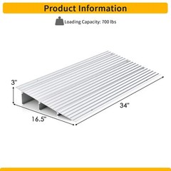 Threshold Ramp 1″/2″/3″/4″/5″ Aluminum Door Ramp Capacity 700 lbs Wheelchair