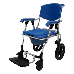 Mobility Commode Wheelchair Foldable Shower Commode Chair With Armrests 275lbs