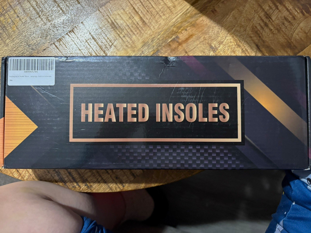 Heated Full Length Comfort Insoles Black w/ Battery Packs, Charger & Wraps