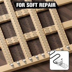 Ezymivs 10 PCS Couch Spring Clips, 15.7″x8.6″-10PCS(40Screws), White&silver