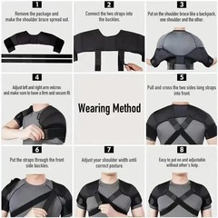 Double Shoulder Brace Rotator Cuff Pain Relief Adjustable Compression Support