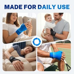 Wrist Brace & Ice Pack Wrap Set for Carpal Tunnel, Arthritis, Tendonitis Relief