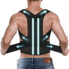 Men / Women Adjustable Posture Corrector Back Support Shoulder Back Brace Belt