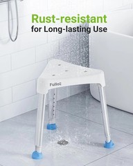 Comfortable Triangular Shower Stool with Non-Slip Design and 400 lbs Capacity