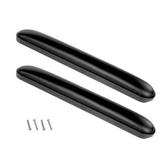 Wheelchair Arm Pads Universal Vinyl Replacement Pair w/ Hardware 14″ Black