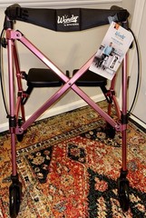 Stander Wonder Rollator Walker. Lightweight, Folding, Compact, Regal Rose NEW