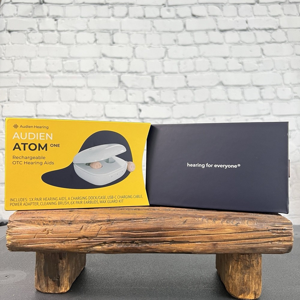 Audien Atom One OTC Hearing Aids Wireless, Rechargeable