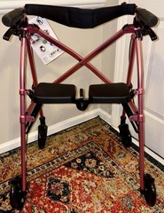 Stander Wonder Rollator Walker. Lightweight, Folding, Compact, Regal Rose NEW
