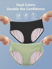 Girls Incontinence Underwear Washable 80ml Absorbency 10-12 Years 5 Black