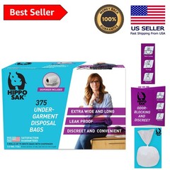 Made in the USA 375 Count Odor-Proof Incontinence Disposal Bags for Sanitary Use