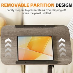 Adjustable Overbed Table with Wheels – Portable Bedside Desk for Laptop & Meals