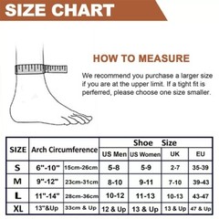 Copper Ankle Brace Silver Support Compression Sleeve Socks Foot Fasciitis Pain