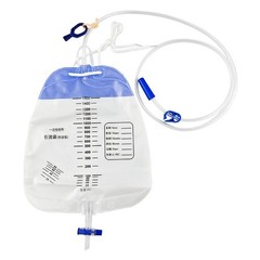 5 Pack Urinary Leg Bag,1500ml Urinary Drainage Bag with Cloth Tape,