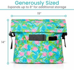 Vive XL Wheelchair Accessories Bag – 1 Count (Pack of 1), Green Paisley
