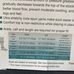 NEW Core-Spun 20-30mmHg Gradient Compression Support Socks Size L Khaki